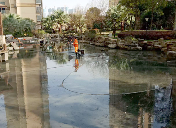 慈溪景观池淤泥清理